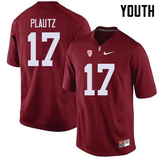 Youth #17 Dylan Plautz Stanford Cardinal College Football Jerseys Sale-Cardinal